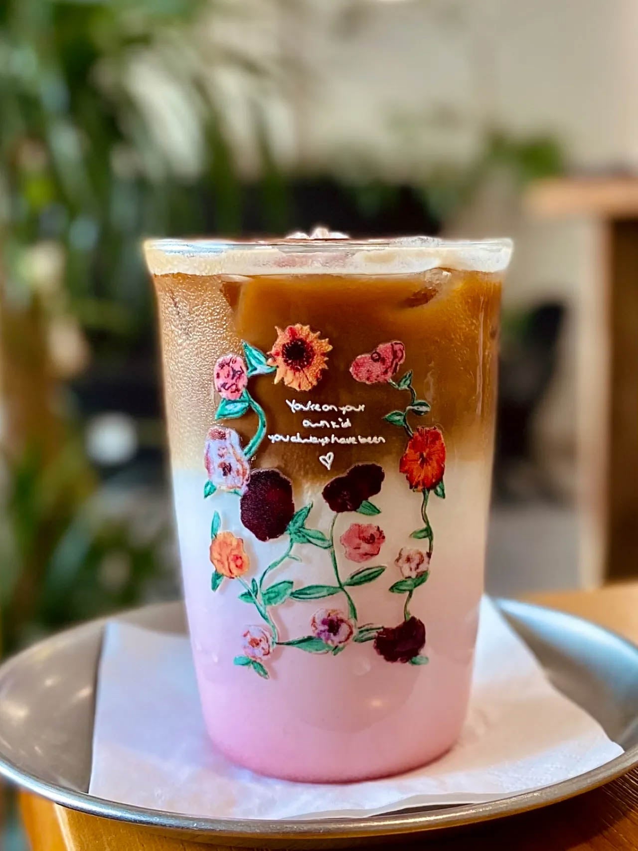 Era Piano Flora Glass Cup | 16oz Clear Glass