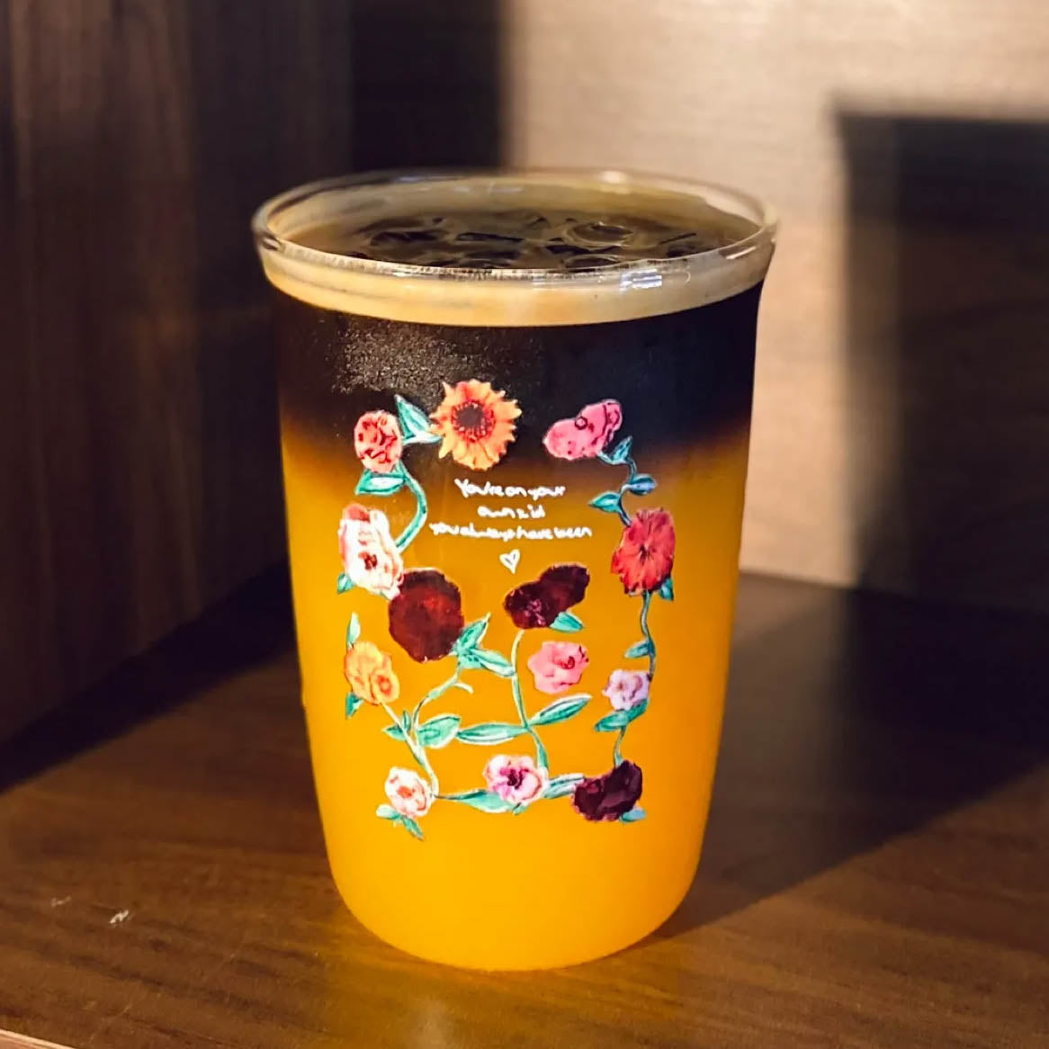 Era Piano Flora Glass Cup | 16oz Clear Glass